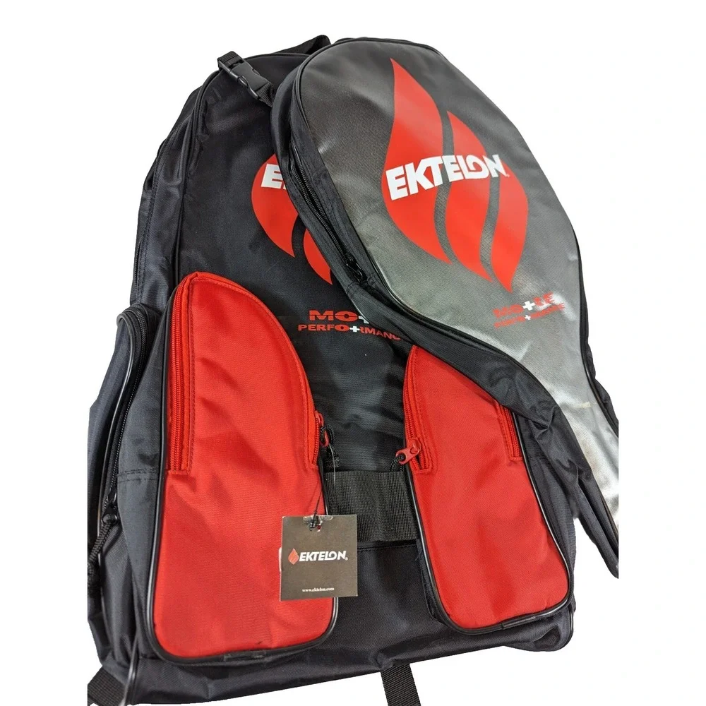 Ektelon Pickleball Backpack‎ 22x14x10 Gear Bag Plus Racket Case Attached New